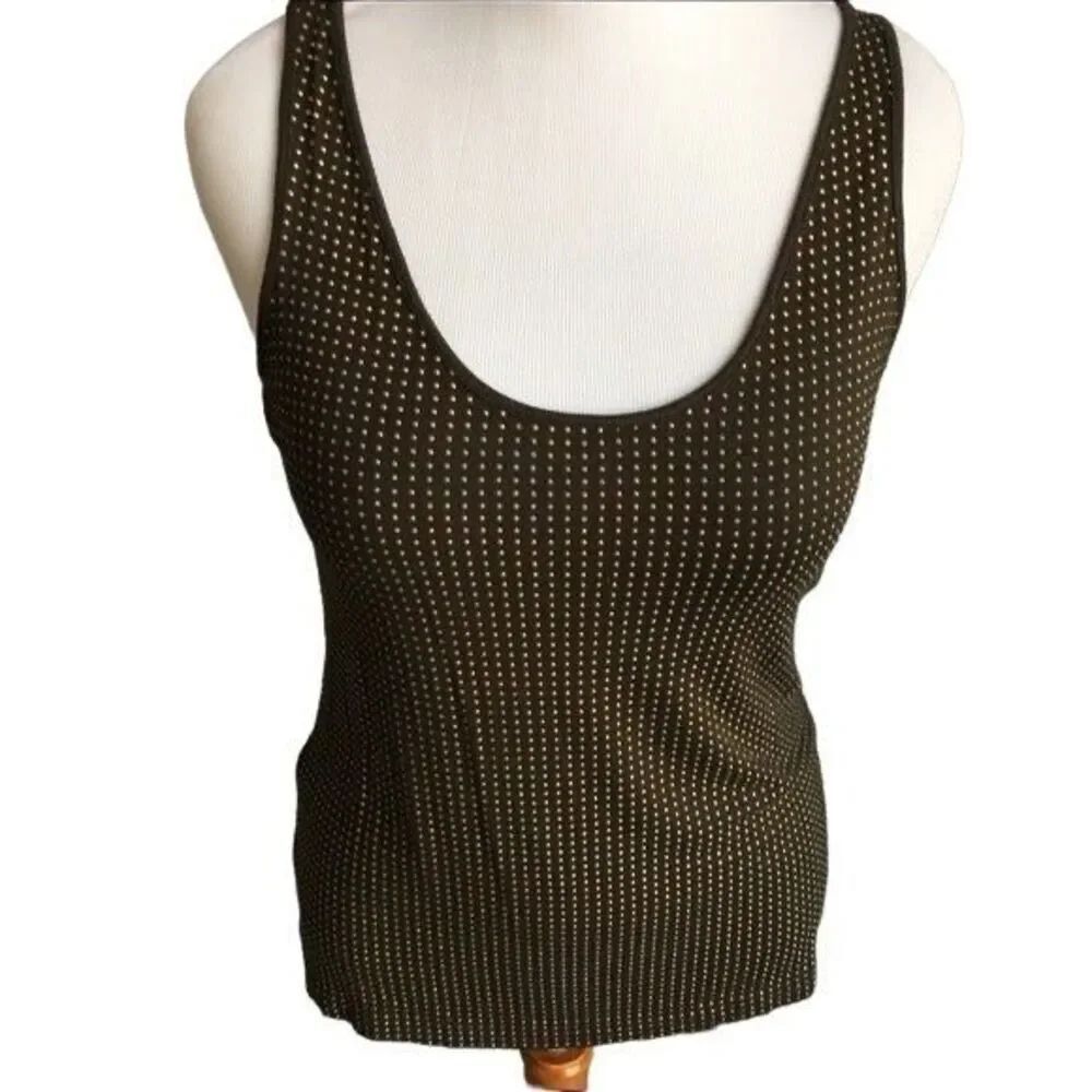 Express green tank with gold accents- size M